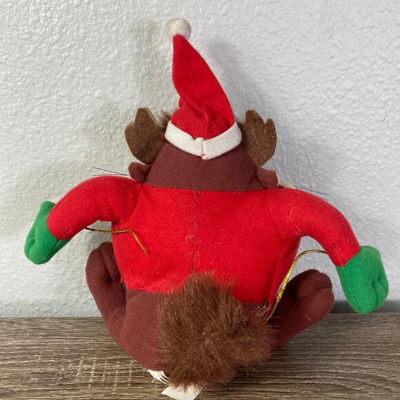 Vintage 1997 Looney Tunes Taz‎ Santa Plush Doll Christmas Decor Warner Bros 7 in - Picture 11 of 13